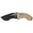 Microtech Amphibian Ram-Lok S/E Knife Fluted Tan G10, Black P/S M390MK by Tony Marfione (137RL-2FLGTTA)