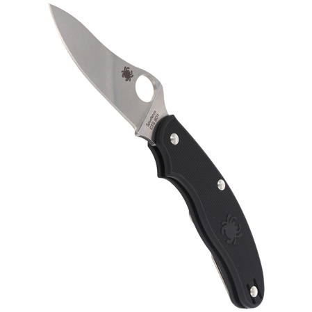 Spyderco UK Penknife Drop Point Knife Black FRN, Satin CTS BD1N by Sal Glesser (C94PBK3)
