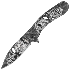 Martinez Albainox 3D Skull Knife Aluminium, 3D Printed 3Cr13Mov (18477)