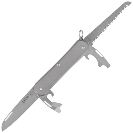 Fox Vulpis S4 Sandblasted Titanium, Polished M390 Pocket Knife (FX-VP130-S4 TI)
