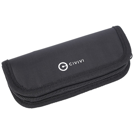 CIVIVI Knife Mini Bullmastiff Twill Carbon Fiber / Black G10, Black Damascus (C2004DS-1)