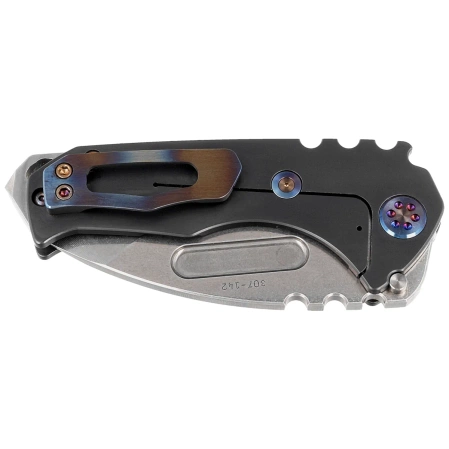 Nóż składany Medford Praetorian Genesis T Tanto Charocal DLC Titanium, Flm HW/Clip, Tumbled S45VN by Greg Medford (MK0294TT-30PV-TFCF-BN)