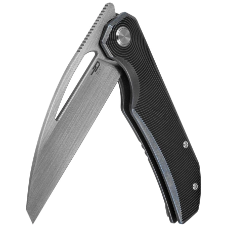 Bestech Taipan Knife Black / Blue Titanium, Satin MagnaCut by James Lowe (BT2503D)