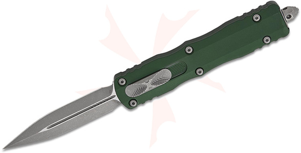 Microtech Dirac Delta D/E OTF Knife Emerald Green Aluminium, Apocalyptic by Tony Marfione (227-10APEG)