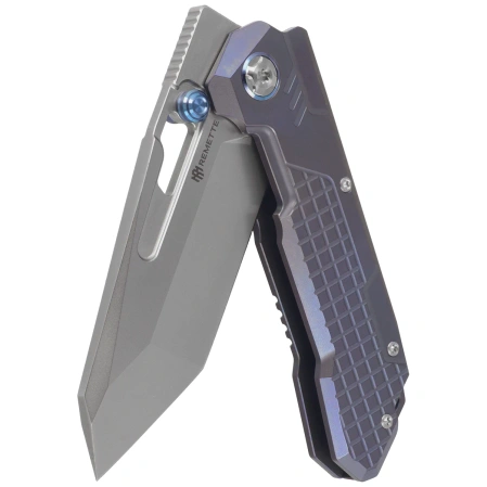 Remette RT-Cool Leopard Knife Grilled Blue Titanium, Pearlescent M390 (RTKS-L)