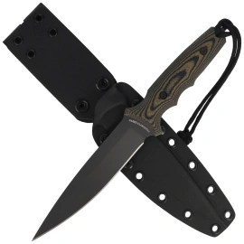 Nóż Spartan Blades Harsey Clandestina Camo Linen Micarta, Black PVD MagnaCut by William W. Harsey (SB57BKCMKYBK)
