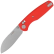 Kubey Breeze Knife Red G10, Stonewashed 14C28N by Caleb Waldman (KU288B)