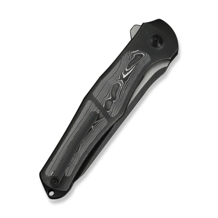 Nóż składany WeKnife 702XI LE No 087/150 Black Integral Titanium/Aluminum Foil Carbon Fiber, Black Stonewashed M390 (WE07B-2)