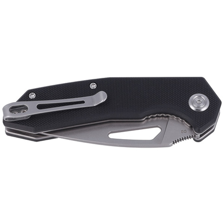 Nóż składany Kubey Coeus Black G10, Bead Blasted D2 (KU122A)