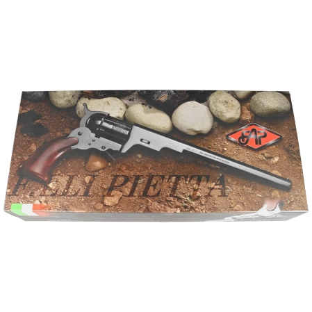 Pietta 1858 Remington New Model Army Snubnose Steel Black Grip .44 Revolver (RGA44/BD/3''/VB)