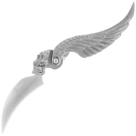 Nóż składany Martinez Albainox Skull Black Zamak, Satin 3Cr13Mov (10971)