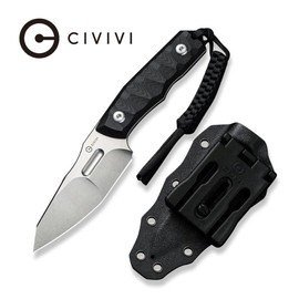 Civivi Knife Propugnator Black G10, Stonewashed D2 by PG Knives (C23002-1)