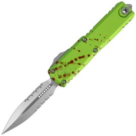 Nóż automatyczny OTF Microtech UTX-85 Gen IV D/E Zombie Aluminium, Stonewashed P/S M390MK by Tony Marfione (12324-11Z)
