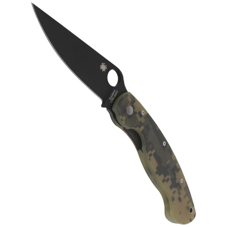 Spyderco Military G-10 Camo / Black Blade Knife (C36GPCMOBK)