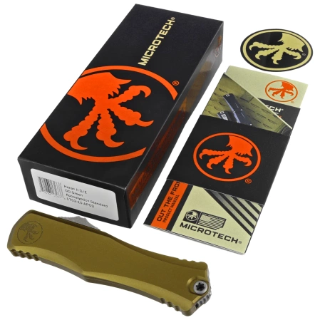 Nóż automatyczny OTF Microtech Hera II D/E OD Green Aluminium, Apocalyptic M390MK by Tony and Sean Marfione (1702-10APOD)