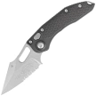 Microtech Stitch-A S/E Automatic Knife Black Aluminum, Stonewashed M390 P/S by Borka Blades and Tony Marfione (169-11)