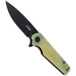 Kubey Knife Wolverine, Translucent Yellow G10, Dark Stonewashed D2 (KU233D)