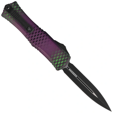 Microtech Hera II Mini D/E OTF Knife Alien Purple X-51 Aluminium, Black M390MK by Tony Marfione (1702M-1PUX51S)