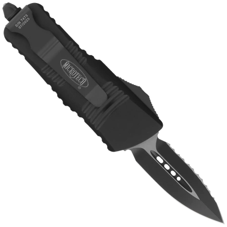 Nóż automatyczny OTF Microtech Mini Troodon D/E Black Aluminium, Black by Tony Marfione (238-1T)