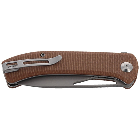Nóż składany CIVIVI Riffle Brown Micarta, Stonewashed (C2024A)