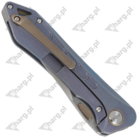 Nóż składany Bestech Supersonic Blue Titanium, Stonewashed / Satin CPM S35VN (BT1908B)
