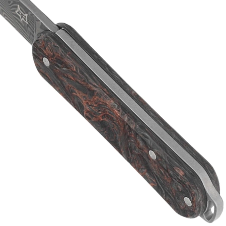 Scyzoryk Fox Vulpis 108 LE No 164/250 Dark Matter Fat Carbon, Super Clean Damascus by Balbach Damast (FX-VPDAM108 DMCO)