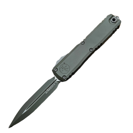 Nóż automatyczny OTF Microtech Ultratech Gen IV D/E Cerakote Moss Green Aluminium, Cerakote Moss Green M390MK by Tony Marfione (11224-1 MG-C21Z13)