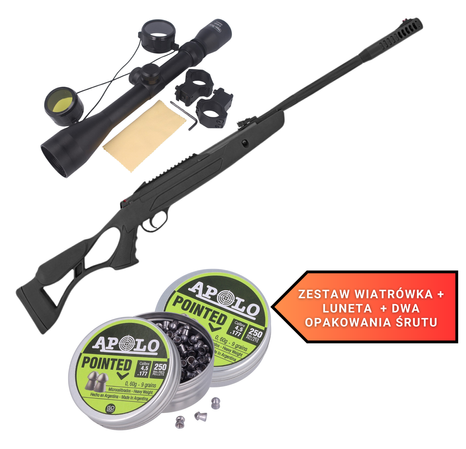 Zestaw Hatsan AirTact ED Gen2 4.5 mm + Luneta Vögler Optik + Śrut Apolo Premium Pointed 4.5 mm (2x250 szt.)