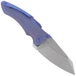 Kubey Sumo Knife Blue Titanium, Stonewashed CPM 20CV by Jake Hoback (KB400C)