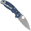 Spyderco Manix 2 Cobalt Blue G10, Satin CPM SPY27 by Eric Glesser (C101GPCBL2)