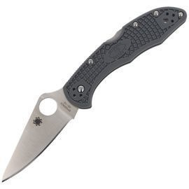 Nóż składany Spyderco Delica 4 FRN Gray Flat Ground Plain (C11FPGY)