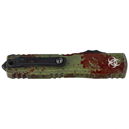 Microtech Ultratech Gen III ZBP D/E Signature OTF Knife Outbreak Aluminum, Outbreak M390MK by Tony Marfione (1122-1 OBDS)