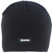 Kama Knitted 100% Merino Wool / Polycolon Band Beanie, Black (A02-110)