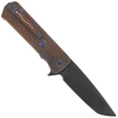 Nóż składany Medford TFF-4 Tanto Bronze Titanium / Black G10, Flm HW, Std Clip, Black DLC S45VN by Greg Medford (MK1404PT-36A1-TFCP-BP)