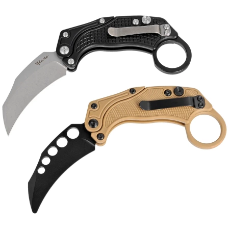 Reate Knife EXO-K Gravity Karambit Black Aluminium, Stonewashed N690