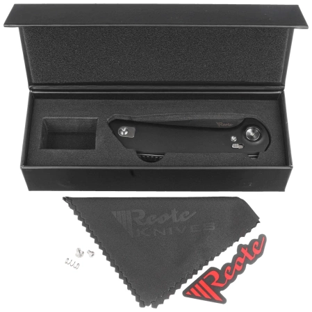 Reate PL-XF-A-1 Knife Black Aluminum, Satin/Stonewashed Nitro-V