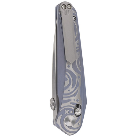 Bestech Mothus Blue Titanium, Satin M390 by Kombou Knife (BT2206A)