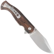 Fox Knife Eastwood Tiger Ziricote Wood, Satin CPM S90V by Gudy Van Poppel (FX-524 ZW)
