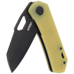 Kubey Knife Duroc Translucent Yellow G10, Black Stonewashed AUS-10 by Colin Maisonpierre (KU332H)