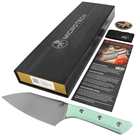 Nóż kuchenny Microtech Santoku 6" Caribbean Blue G10, Stonewashed M390MK (3200-10CA)