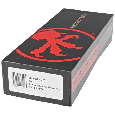 Microtech Ultratech D/E OTF Knife Tan Aluminum, Apocalyptic P/S M390 by Tony Marfione (122-11APTA)