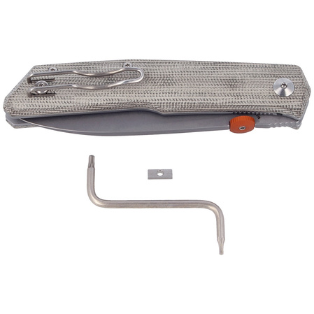 Nóż składany FOX The Sicilian Green Micarta, Stone Washed by Bob Terzuola (FX-525 MI)