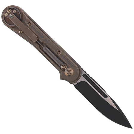 WE Knife Double Helix Bronze Titanium, Black Stonewashed CPM S35VN (815A)
