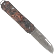 Fox Vulpis 108 LE No 123/250 Dark Matter Fat Carbon, Super Clean Damascus by Balbach Damast Pocket Knife (FX-VPDAM108 DMCO)