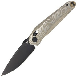 Bestech Mothus Light Bronze Titanium, Black PVD M390 by Kombou Knife (BT2206C)