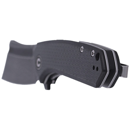 CIVIVI Knife Mini Bullmastiff Twill Carbon Fiber / Black G10, Black Damascus (C2004DS-1)