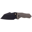WE Knife High-Fin Bronze Titanium, Black Stonewashed CPM 20CV by Gavko Knives (WE22005-2)