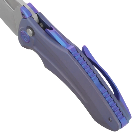 Nóż składany Kubey Sumo Blue Titanium, Stonewashed CPM 20CV by Jake Hoback (KB400C)