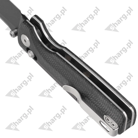 Nóż składany Bestech Slasher Black Micarta, Black Stonewashed D2 (BG43A-2)