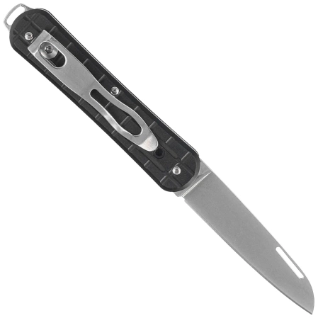 Fox Vulpis Grenade Pattern Black Aluminum Knife, Polished N690Co (FX-VPGP130 BK)